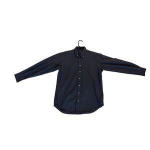 Polo Ralph Lauren Yarmouth Shirt Mens 15.5 34/35 Navy Blue 100% Cotton L/S
